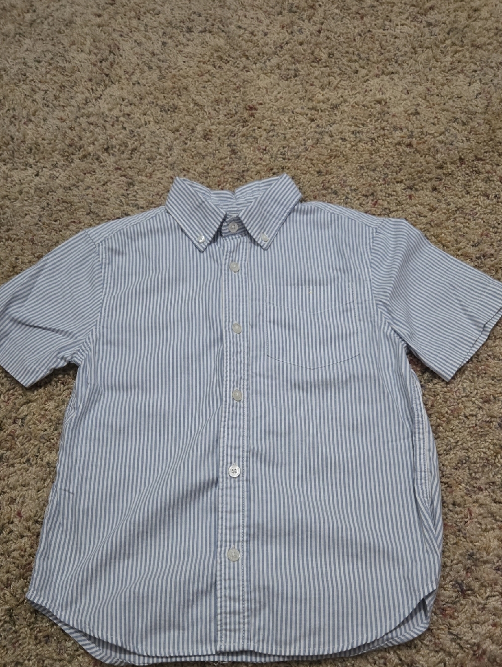 Old Navy Blue and White Striped Shirt - Boys